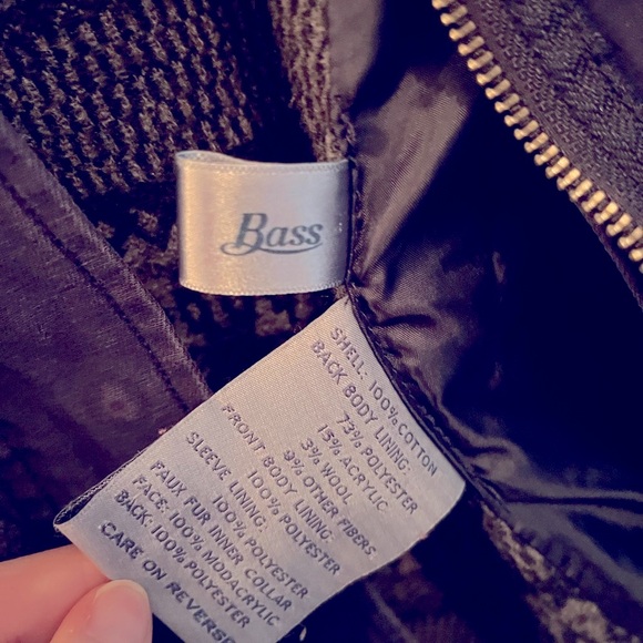 Bass Vintage 100% cotton navy jacket - Picture 4 of 4